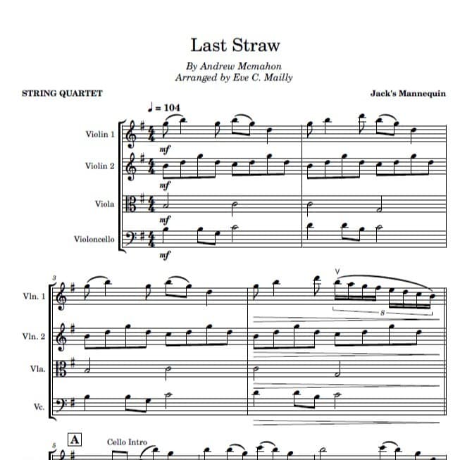 Last Straw (arr. Eve C. Mailly - Zene Strings)