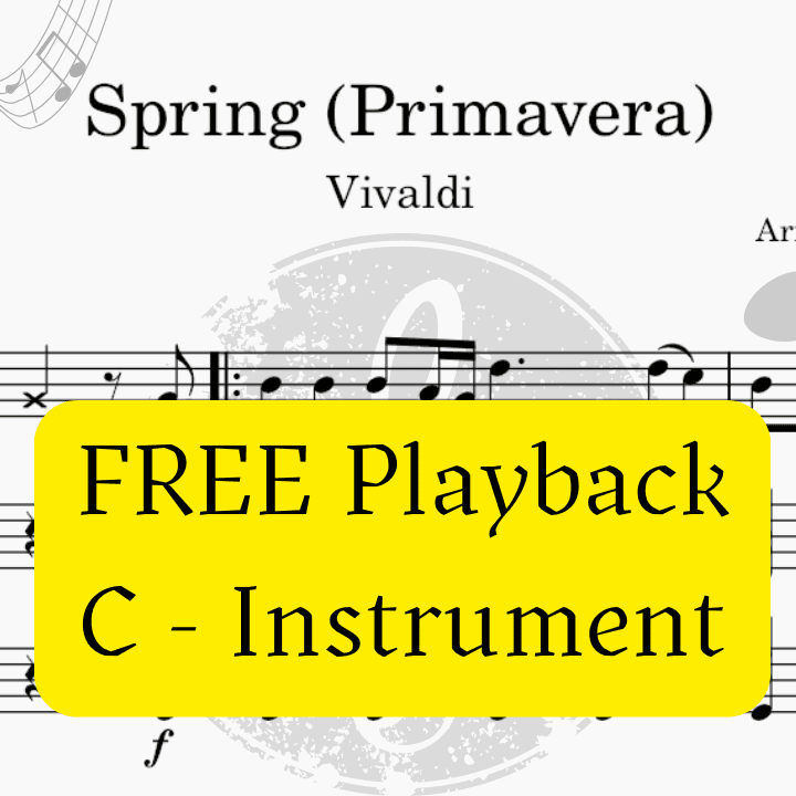 Spring/Primavera (The Four Seasons - Vivaldi) + FREE Playback + Pdf Solo and Piano Parts (arr. Fabio Eduardo de Oliveira)