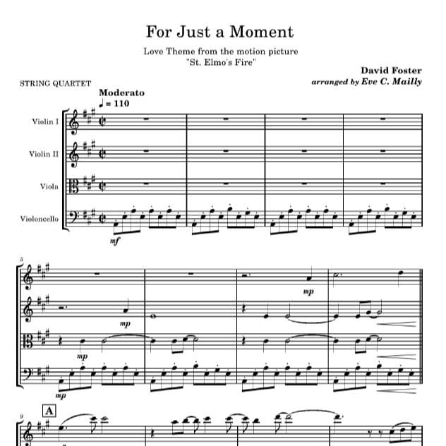 Love Theme From "st. Elmo's Fire" (arr. Eve C. Mailly - Zene Strings)