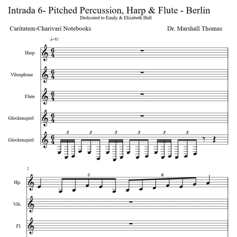 Intrada 6- Pitched Percussion, Harp & Flute - Berlin