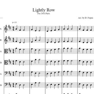 Lightly Row (arr. D. Fagan)