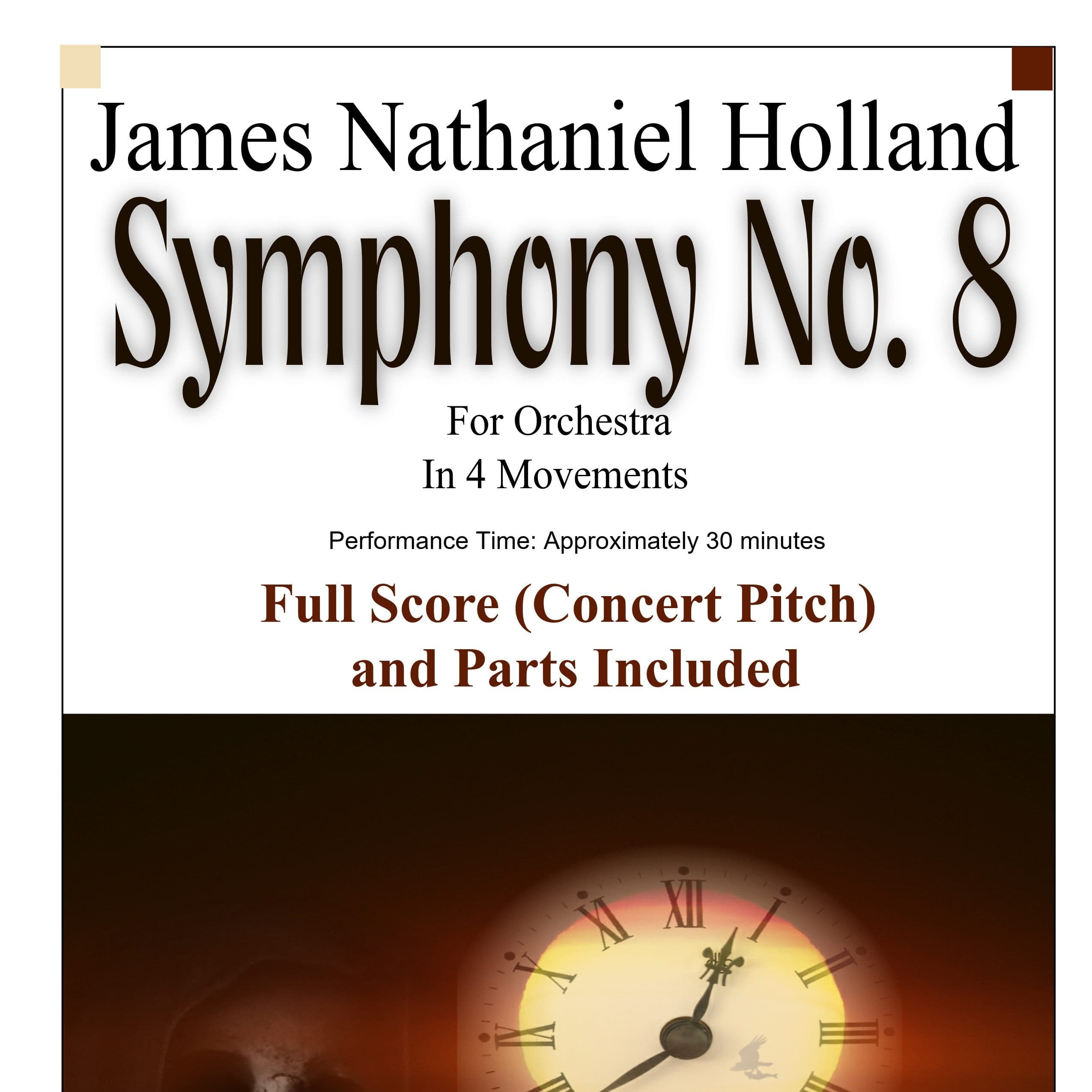 Symphony No. 8 for Orchestra, Full Score and Parts