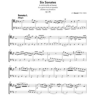 Six Sonates d'un genre facile et agréable à violoncello et basso, op. 28 (arr. Yuriy Leonovich, Michele Galvagno)