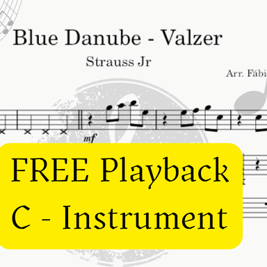 Danube Blue (Strauss Jr) + Mp3 Playback and Demo + Pdf Solo and Piano Parts (arr. Fabio Eduardo de Oliveira)