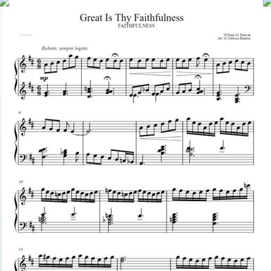 Great is Thy Faithfulness (arr. Melissa Blanton)