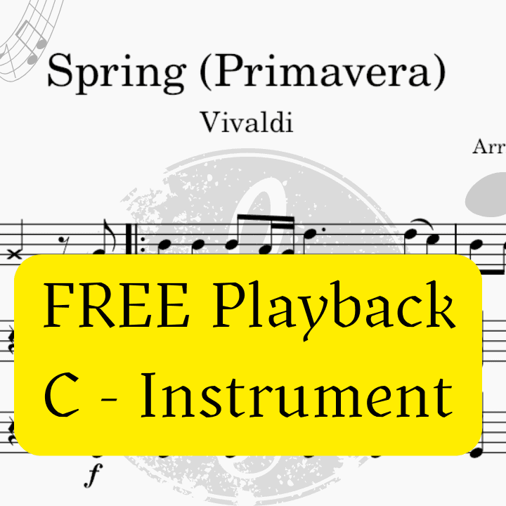 Spring/Primavera (The Four Seasons - Vivaldi) + FREE Playback + Pdf Solo and Piano Parts (arr. Fabio Eduardo de Oliveira)