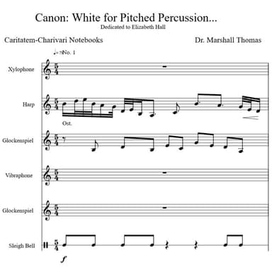 Canon: White for Pitched Percussion...