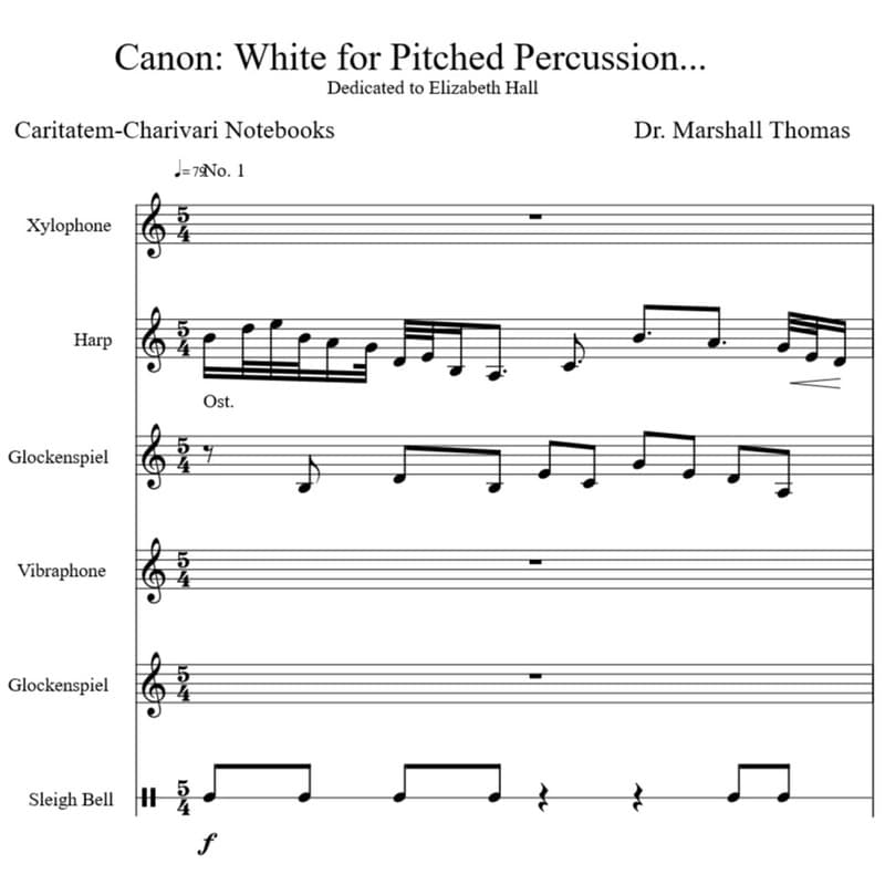 Canon: White for Pitched Percussion...