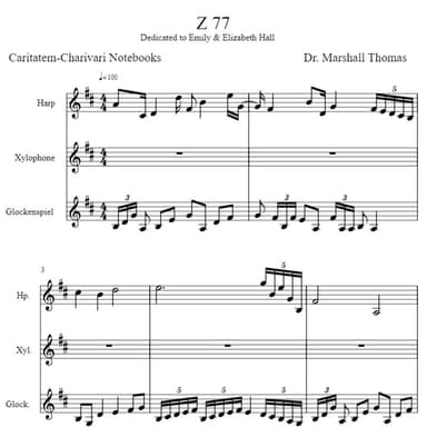 Z 77 for Harp, Xylophone, Glockenspiel