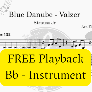 Danube Blue (Strauss Jr) + Mp3 Playback and Demo + Pdf Solo and Piano Parts (arr. Fabio Eduardo de Oliveira)