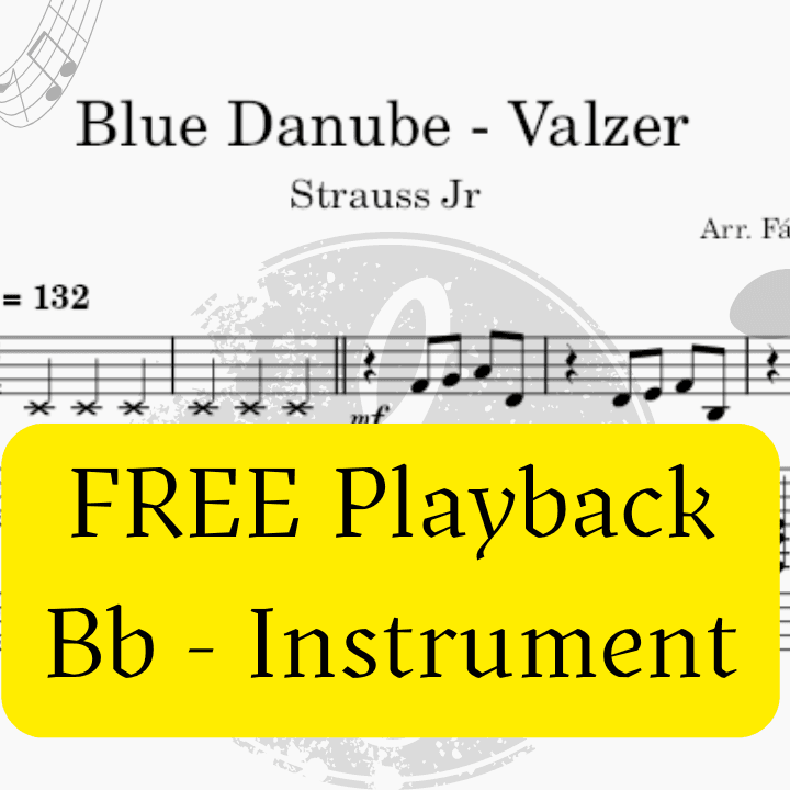 Danube Blue (Strauss Jr) + Mp3 Playback and Demo + Pdf Solo and Piano Parts (arr. Fabio Eduardo de Oliveira)