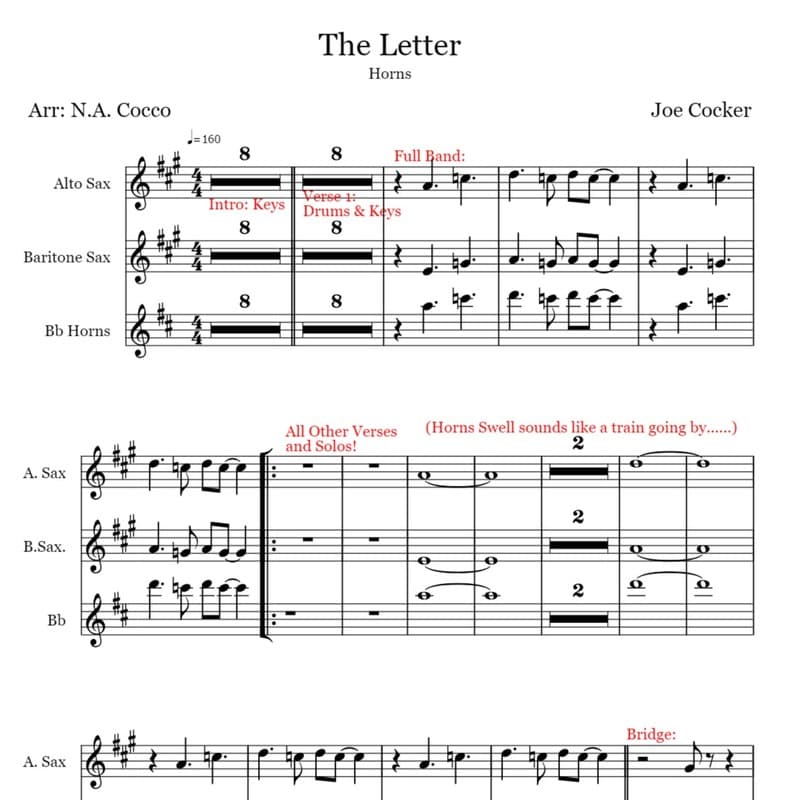 The Letter (arr. Nicholas Cocco)