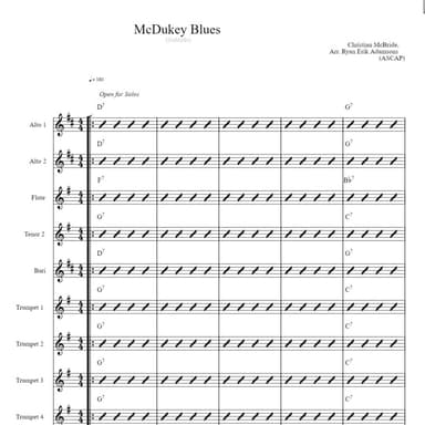 Mc Dukey Blues (arr. Ryan Erik Adamsons (ASCAP))