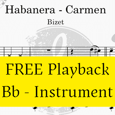 Habanera - Carmen (Bizet)  + FREE Mp3 Playback + PDF Solo and Piano Sheet Music (arr. Fabio Eduardo de Oliveira)