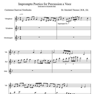 Impromptu Poetica for Percussion a Voce