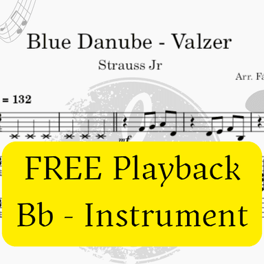 Danube Blue (Strauss Jr) + Mp3 Playback and Demo + Pdf Solo and Piano Parts (arr. Fabio Eduardo de Oliveira)