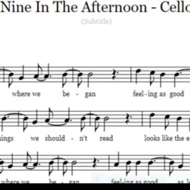Nine In The Afternoon - Cello