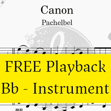 Canon Pachelbel + Free Mp3 Playback + Solo and Piano Parts (arr. Fabio Eduardo de Oliveira)