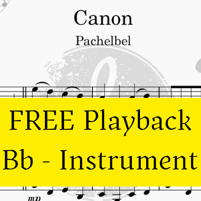 Canon Pachelbel + Free Mp3 Playback + Solo and Piano Parts (arr. Fabio Eduardo de Oliveira)