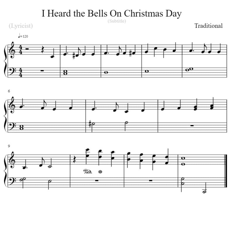 I Heard The Bells On Christmas Day (arr. Linda Schooley)
