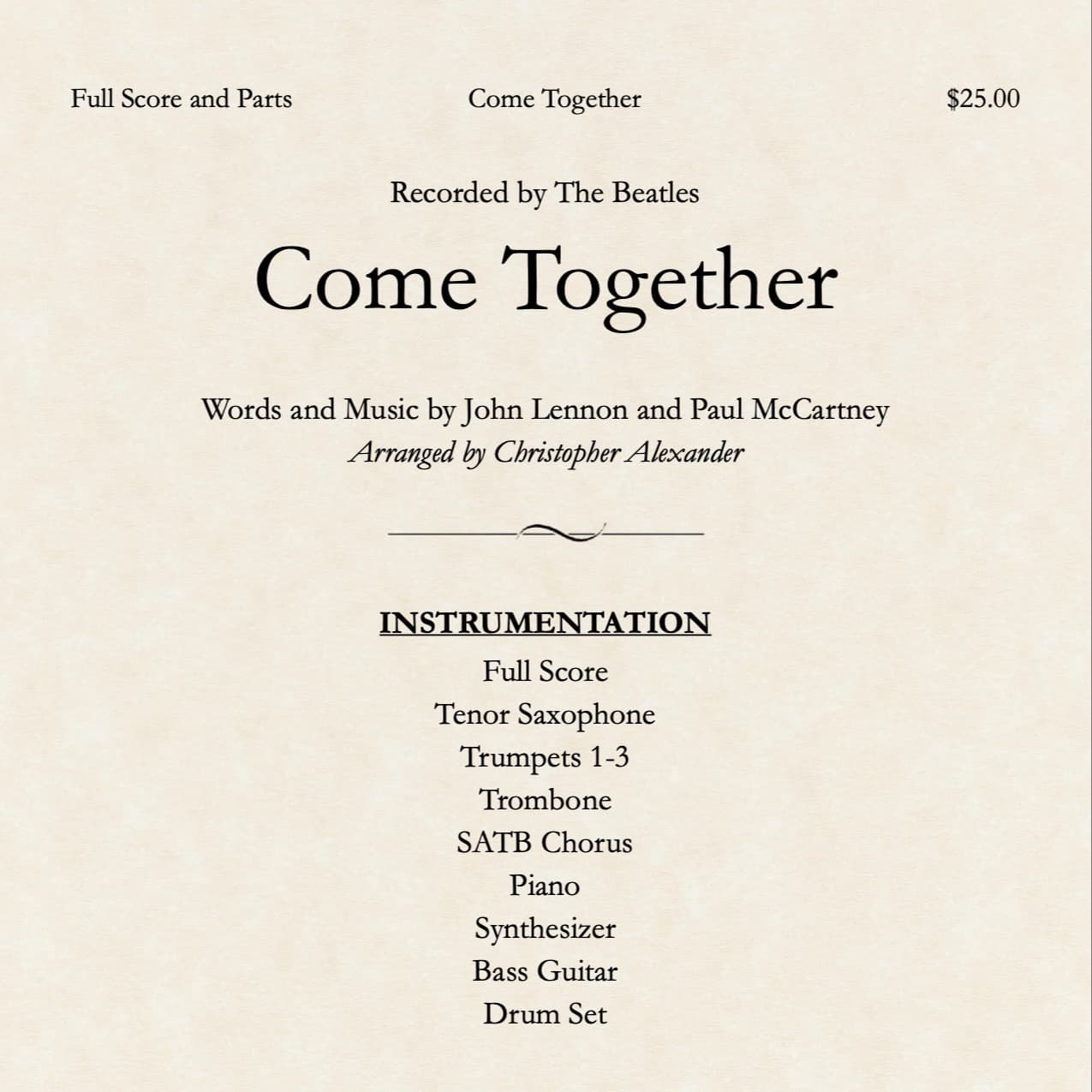 Come Together (arr. Christopher Alexander)