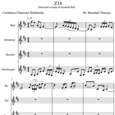 Z 16 for Harp & Percussion a Voce