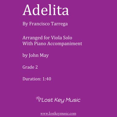 Adelita-Viola Solo (Optional Piano Accompaniment) (arr. John May)