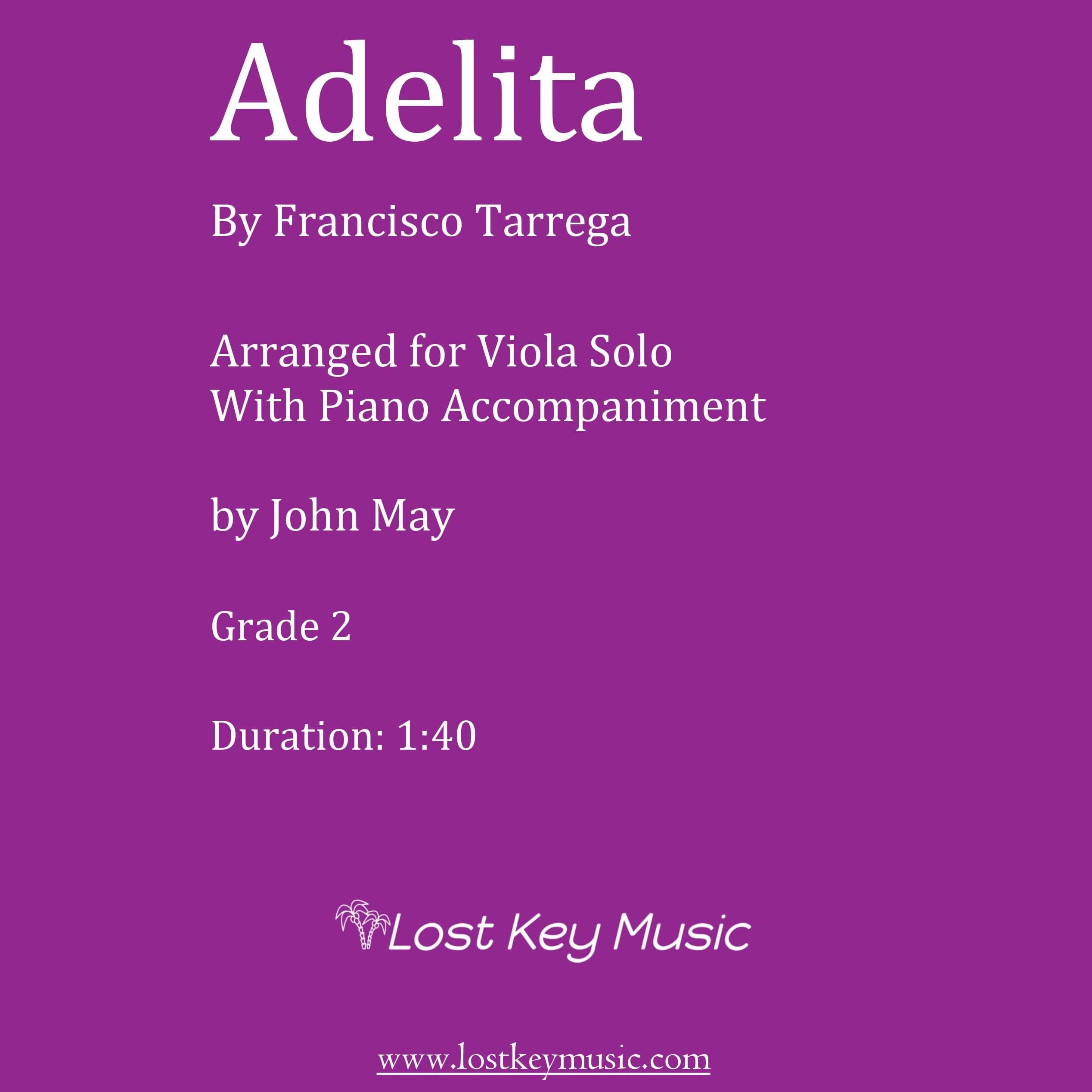 Adelita-Viola Solo (Optional Piano Accompaniment) (arr. John May)