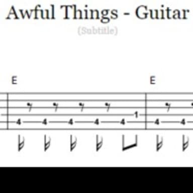 Awful Things - Guitar