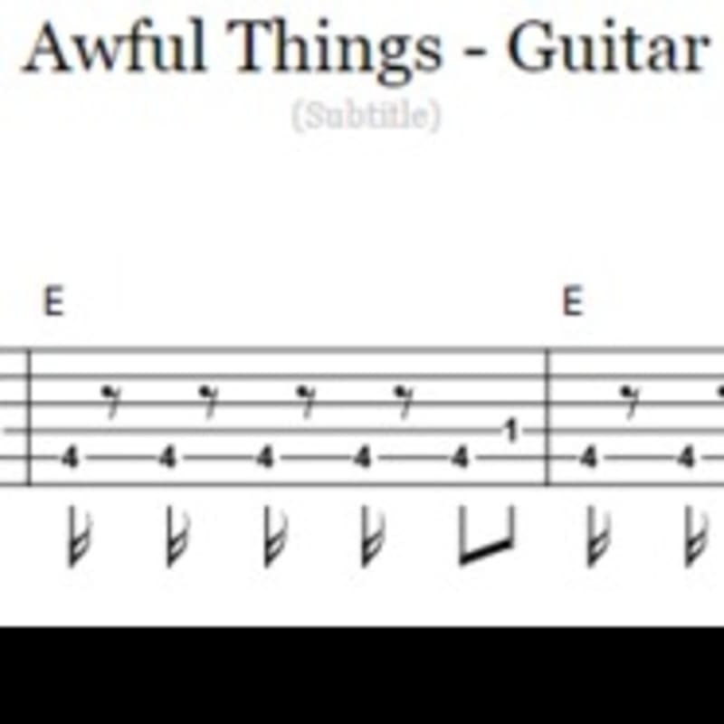 Awful Things - Guitar