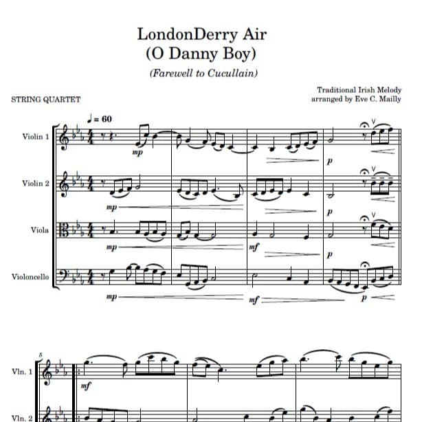 Londonderry Air (O Danny Boy) - Farewell to Cucullain (arr. Eve C. Mailly - Zene Strings)