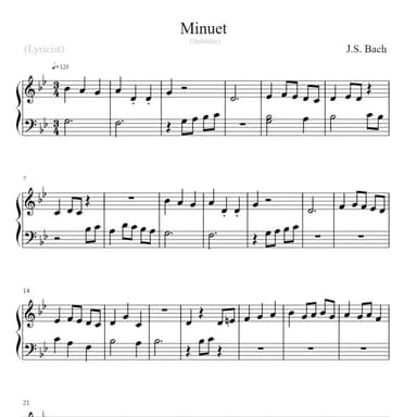 Minuet In G Minor, Bwv Anh. 115 (arr. Linda Schooley)
