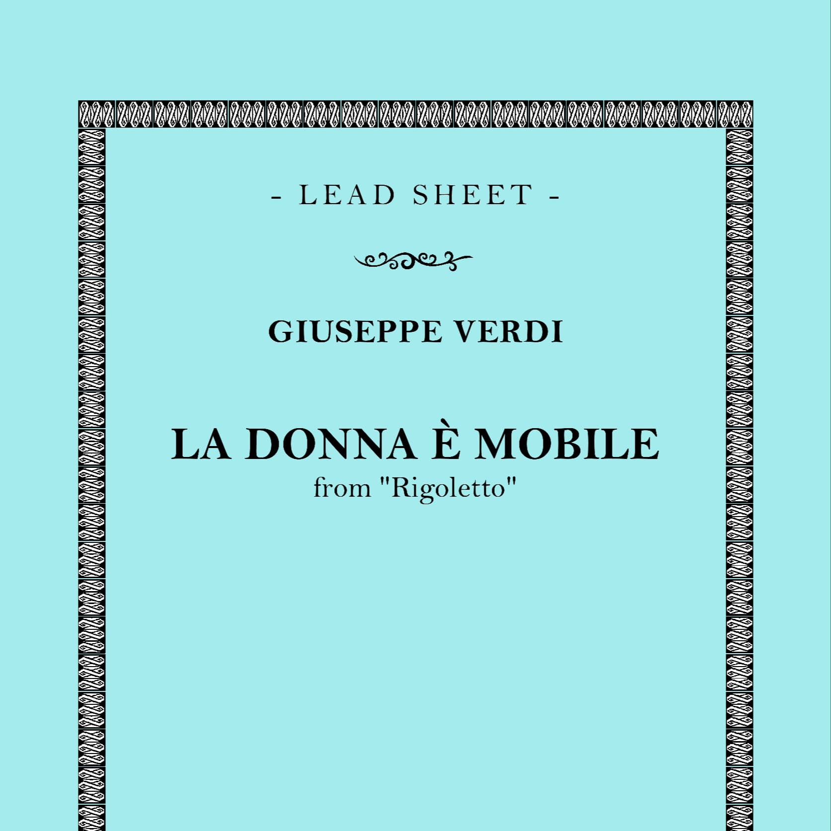 La donna è mobile (arr. Francesco Calì)
