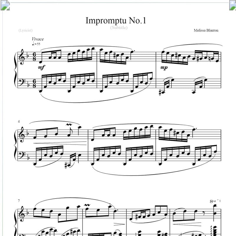 Impromptu No.1