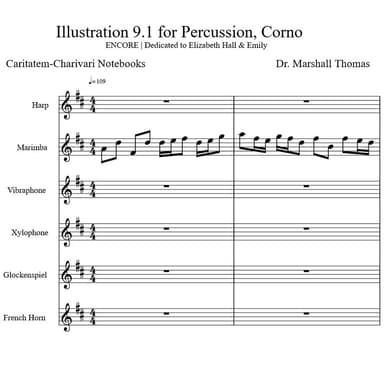 Illustration 9.1 for Percussion, Corno