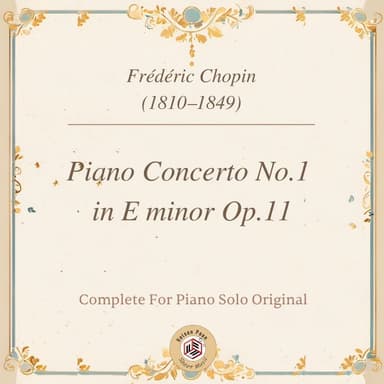 Chopin - Piano Concerto No.1 in E minor - Op.11 - Complete For Piano Solo (arr. poon)