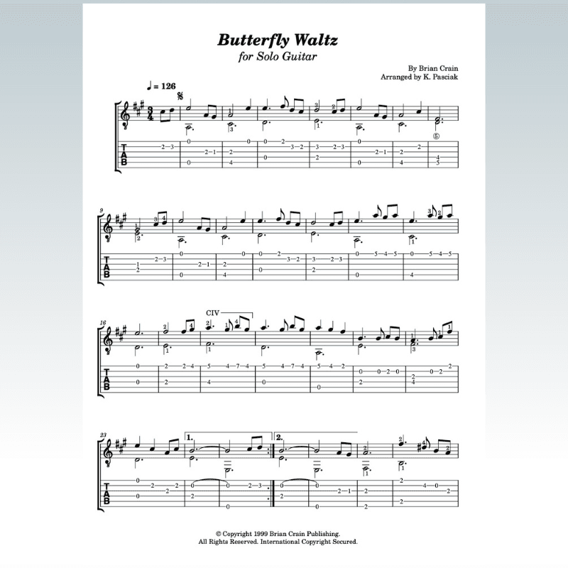 Butterfly Waltz (arr. Kenneth Pasciak)