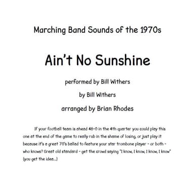 Ain't No Sunshine (arr. Brian Rhodes)