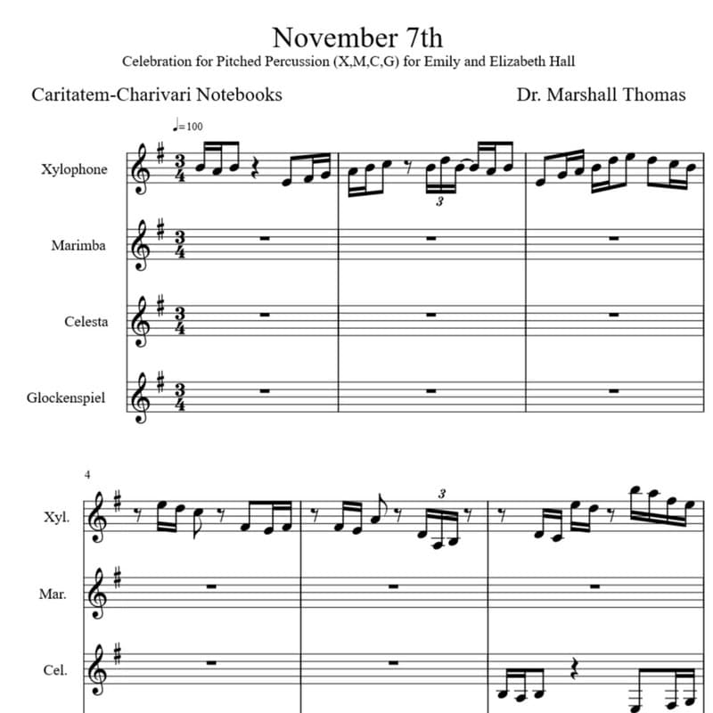 November 7th for Pitched Percussion