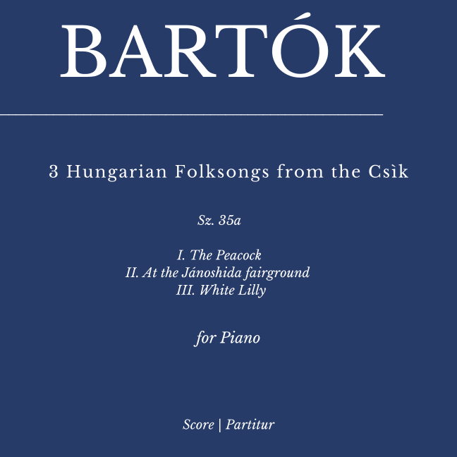 Bartók: 3 Hungarian Folksongs from the Csìk, Sz. 35a - as played by Víkingur Ólafsson (arr. Flavio Regis Cunha)