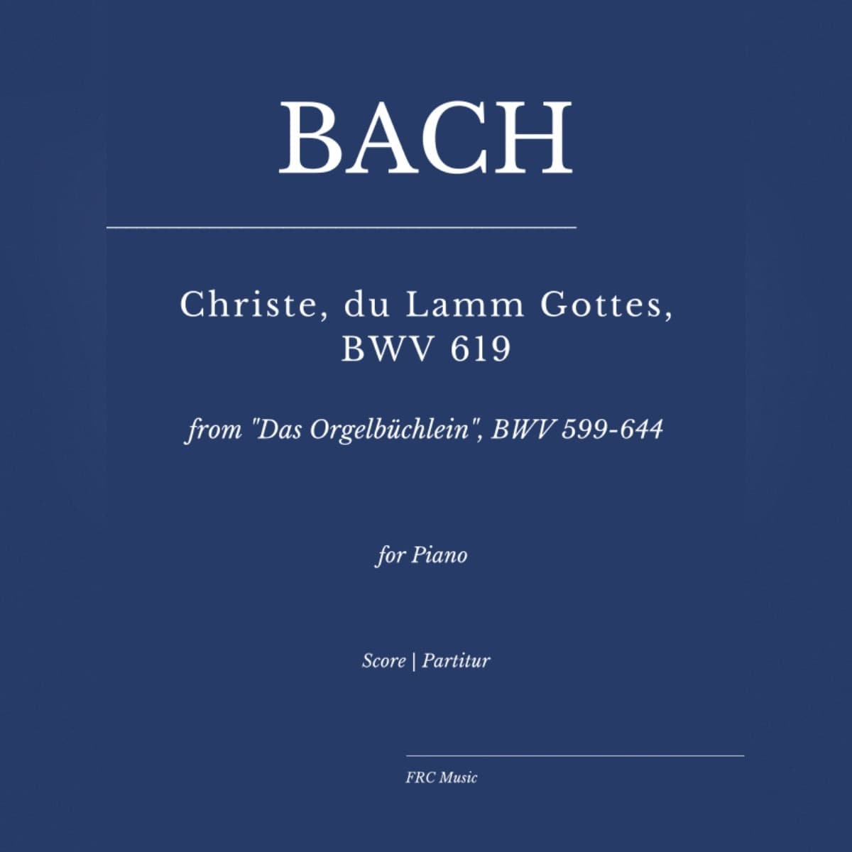 J.S. Bach: Das Orgelbüchlein, BWV 599-644: Christe, du Lamm Gottes - As played by Víkingur Ólafsson (arr. Flavio Regis Cunha)