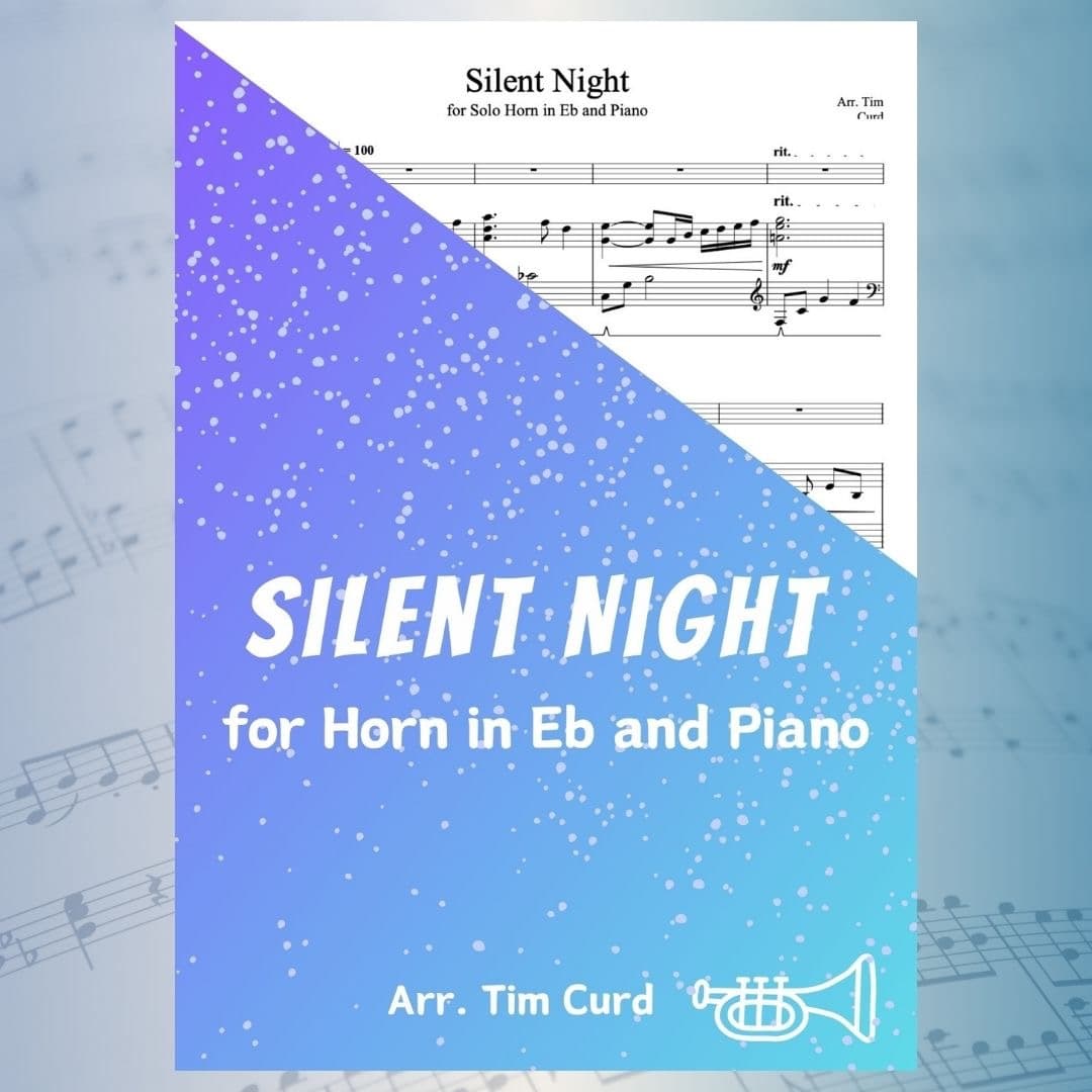 Silent Night for Solo Horn in Eb and Piano (arr. Tim Curd)