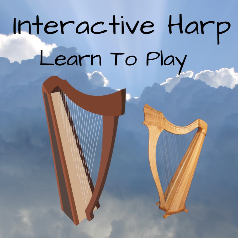 Interactive Harp, Learn to Play the Lever Harp in Easy Steps. (140 pages of harp learning enjoyment)