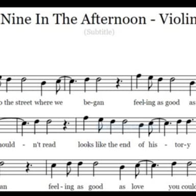 Nine In The Afternoon - Violin