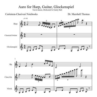 Aaro for Harp, Guitar, Glockenspiel