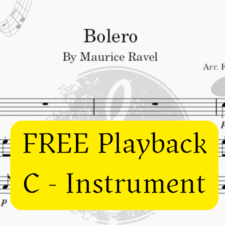 Bolero (Ravel) + Mp3 Playback and Demo + Solo and Piano Parts (arr. Fabio Eduardo de Oliveira)
