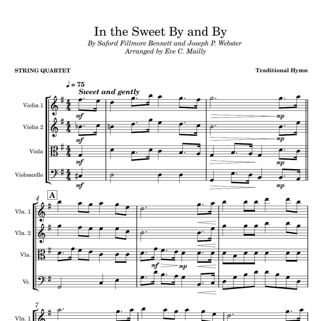 In The Sweet By And By (arr. Eve C. Mailly - Zene Strings)