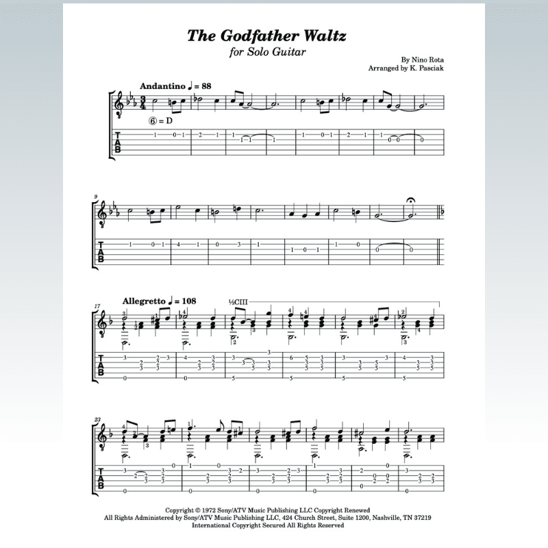 The Godfather Waltz (arr. Kenneth Pasciak)