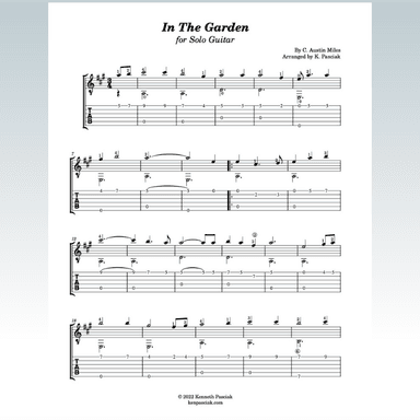 In The Garden (Easy Version for Solo Guitar) (arr. Kenneth Pasciak)