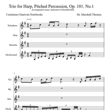 Trio for Harp, Pitched Percussion, Op. 101. No.1